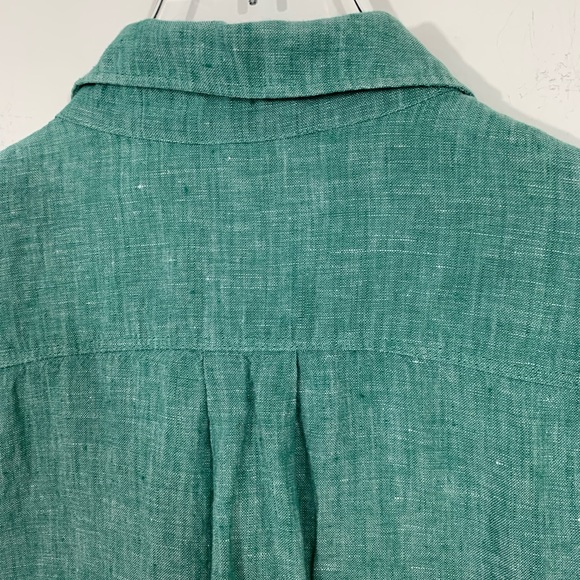 J.Crew Baird McNutt Irish Linen Popover Top Sz 10 - Picture 7 of 7